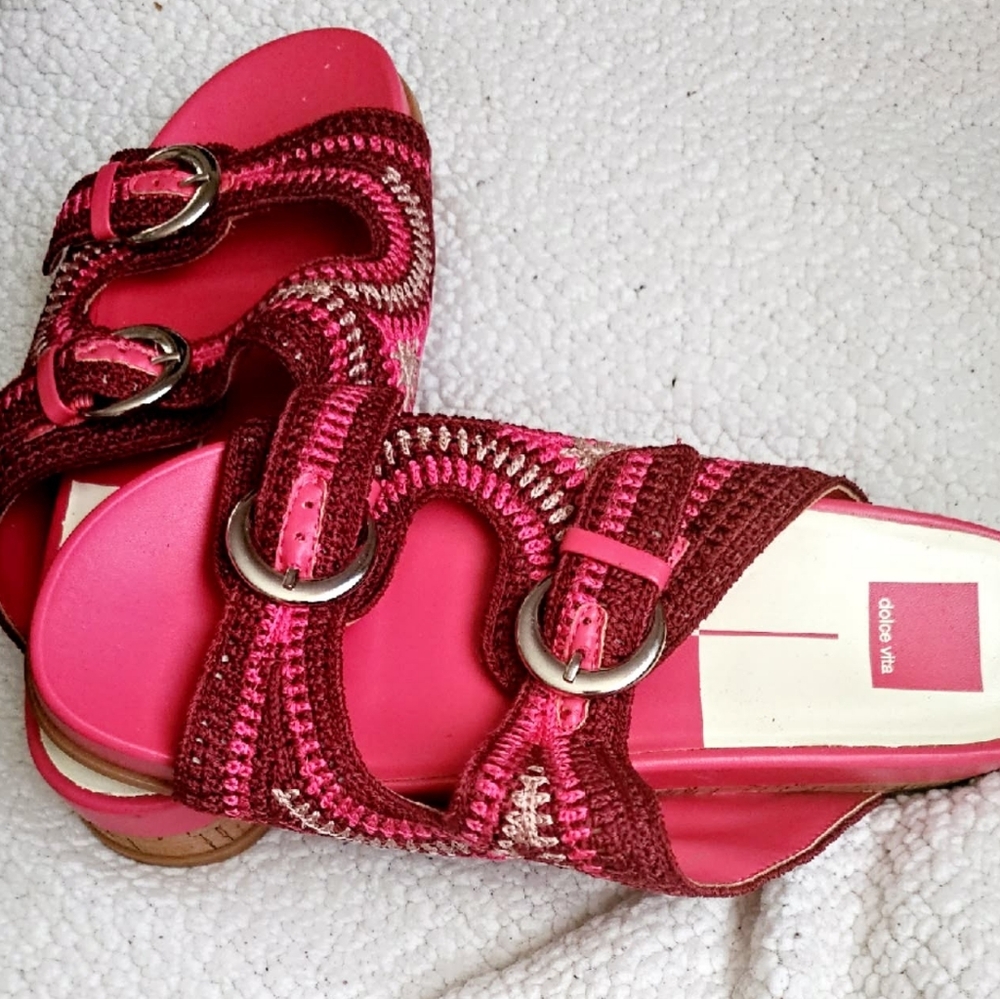 Dolce Vita Pink and Red Sandals
